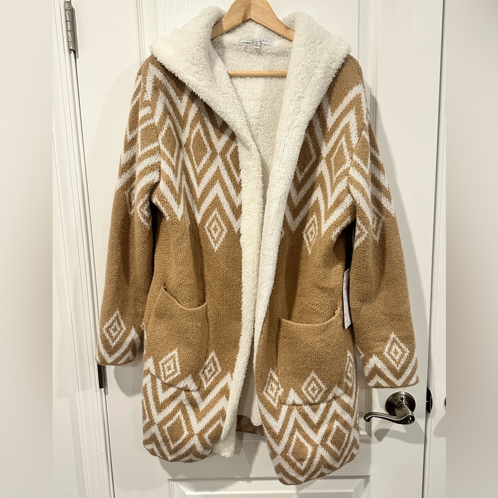 Women’s Sweet Rain Fluffy Aztec Cardigan - Super Soft & Comfy - Size: XL - NWT